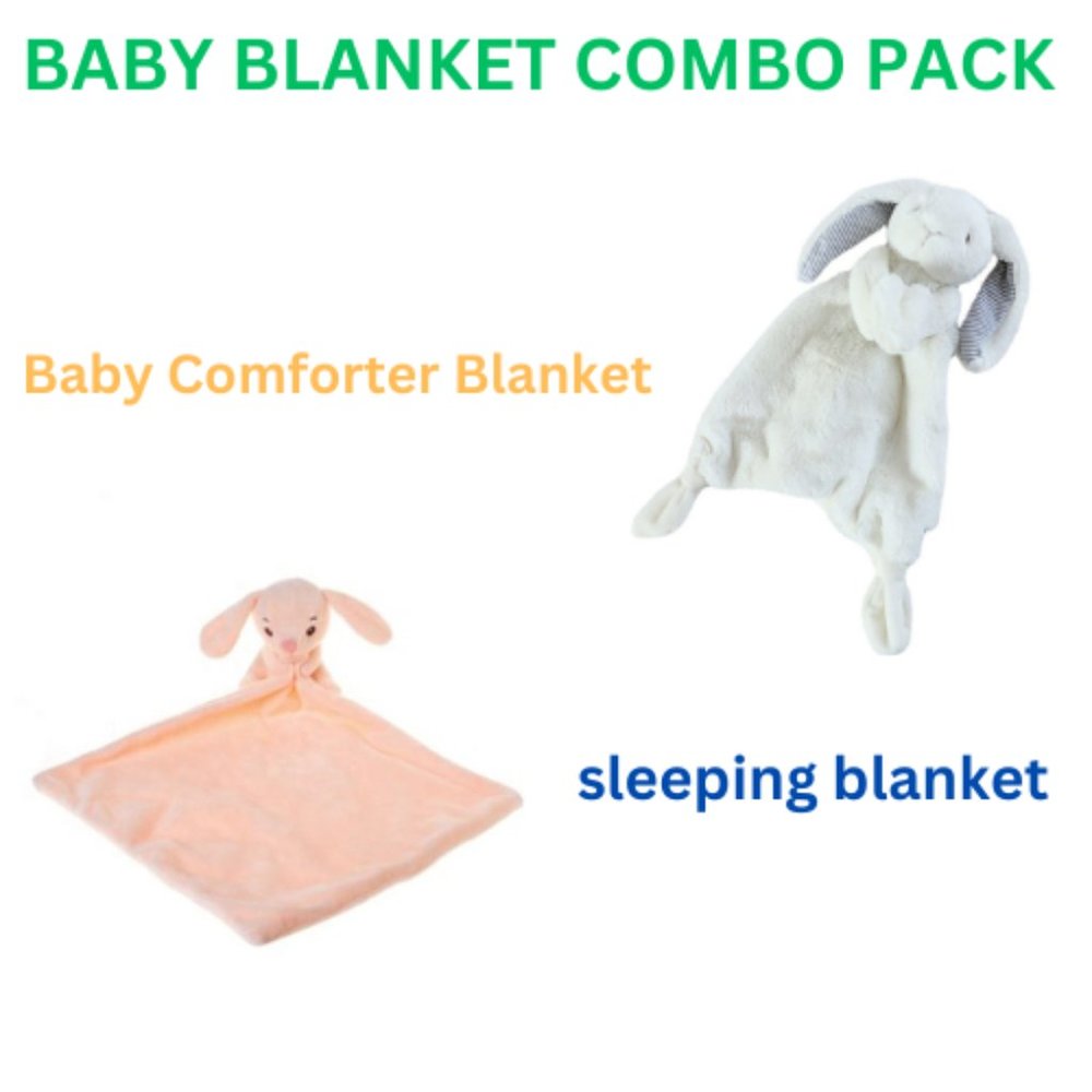 Soothing Security Bunny  and Sleeping Bunny with Blanket Multi Pack